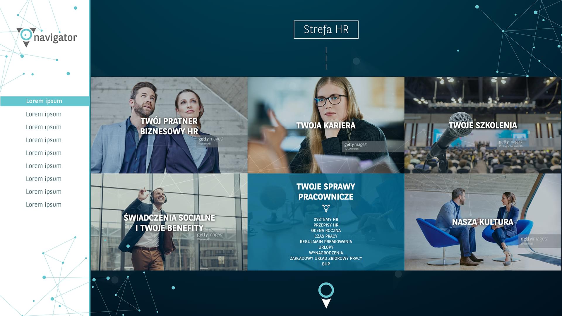 Projekt strony Navigator - strefa HR